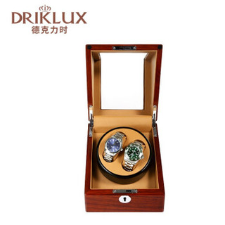 德克力时（driklux）摇表器机械表转表器自动上链器手表盒收纳盒德国进口花梨木收藏盒2表位 花梨木+棕色皮