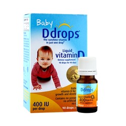  Ddrops 婴儿维生素D3滴剂 400IU 90滴*3盒