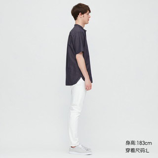 男装 麻棉立领衬衫(短袖) 425104 优衣库UNIQLO