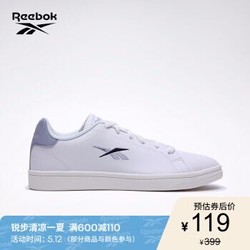 Reebok锐步男女休闲鞋COMPLETESPORT低帮复古情侣休闲小白鞋KZI31 FW5763_白色/灰色 38.5