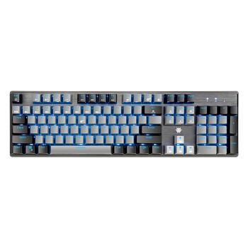 GK715 104键 有线机械键盘 灰黑 凯华BOX茶轴 单光