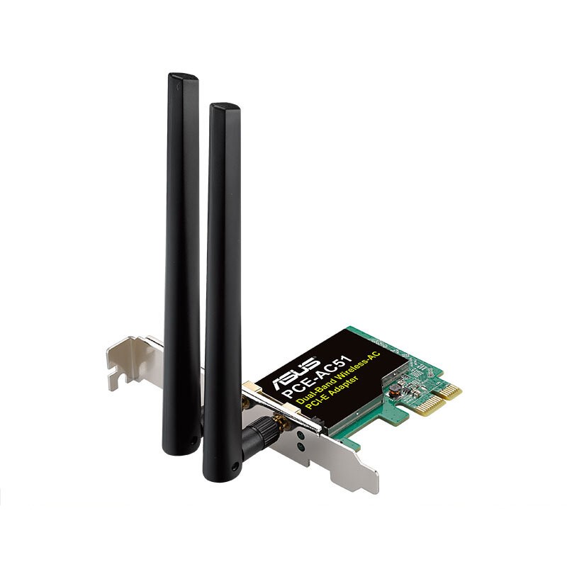 ASUS 华硕 PCE-AC51 双频750M 台式机低辐射wifi接收器 无线PCI-E网卡