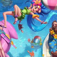 LEAGUE OF LEGENDS英雄联盟 英雄皮肤 泳池派对 普朗克 2018年泳池派对主题限定
