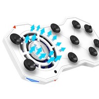 越来越酷(COOLCOLD)G1手机散热支架 游戏手机风扇散热器降温贴通用桌面支架充电宝 象牙白三档调速