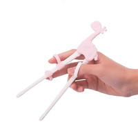  FaSoLa 儿童练习筷子 粉色长颈鹿