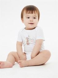 Gap 盖璞 000547542 婴儿 创意印花信封领短袖连体衣
