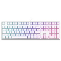 ikbc typeman F410 108键  机械键盘 有线键盘 游戏键盘  RGB背光 cherry轴 吃鸡键盘 背光键盘 白色静音红轴