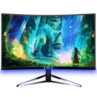 PHILIPS 飞利浦 328M6FJMB 31.5英寸 VA曲面电竞显示器（2560x1440、144Hz、FreeSync、1800R）