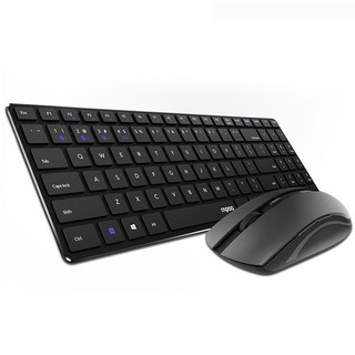 雷柏 (Rapoo) KM660无线键盘鼠标套装 蓝牙4.0键盘鼠标 静音超薄 办公家用 商务键鼠 KM660黑色