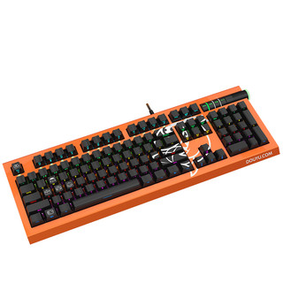 DOUYU 斗鱼 DKM800 104键 有线机械键盘 橙色 国产黑轴 RGB