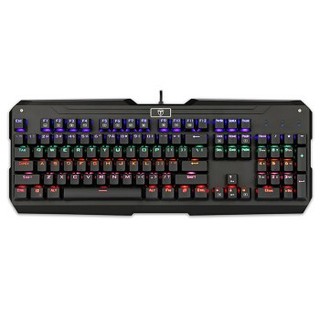 ET I190机械键盘 游戏机械键盘 104键有线混光键盘 电竞机械键盘 笔记本电脑键盘 吃鸡键盘 黑色 黑轴
