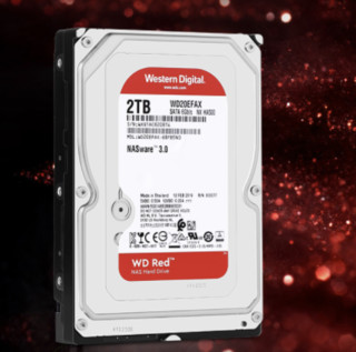 Western Digital 西部数据 红盘系列 3.5英寸NAS硬盘 2TB 256MB(5400rpm、SMR)WD20EFAX