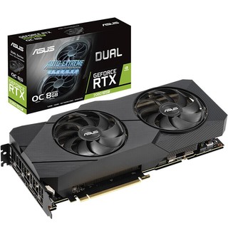 ASUS 华硕 DUAL-GeForce RTX 2080 Super-O8G-EVO OC 显卡 8GB 黑色