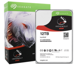 SEAGATE 希捷 酷狼IronWolf  NAS硬盘 12TB 7200rpm 256MB ST12000VN0008