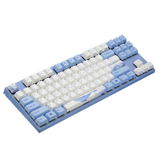 VARMILO 阿米洛 VA87 海韵 87键 有线机械键盘 蓝白色 Cherry红轴 无光