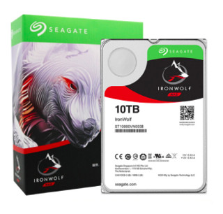 SEAGATE 希捷 酷狼IronWolf系列 3.5英寸NAS硬盘 10TB 256MB(7200rpm、PMR)ST10000VN0008