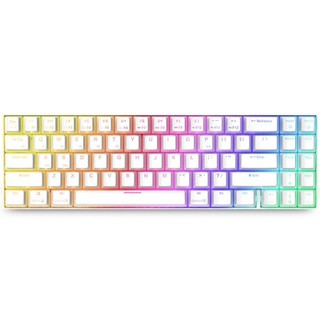 ROYAL KLUDGE RK71RGB 蓝牙双模式RGB版71键便携式机械键盘 白色 红轴