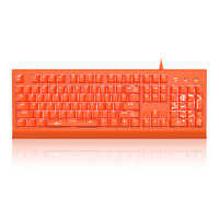DOUYU 斗鱼 DKM170 104键 有线机械键盘 橙色 国产红轴 单光