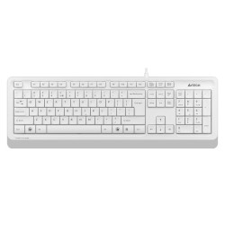 a4tech双飞燕fk10104键有线薄膜键盘象牙白无光