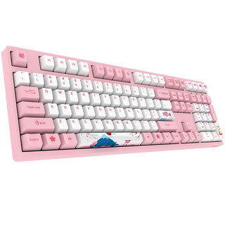 Akko 3108 V2机械键盘 世界巡回东京樱花键盘 游戏键盘 女性 电竞 全尺寸 吃鸡 笔记本键盘 粉色 紫轴 自营