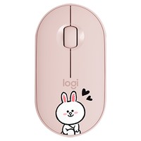 logitech 罗技 Pebble LINE FRIENDS 2.4G蓝牙 优联 双模无线鼠标 1000DPI 可妮兔