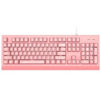 斗鱼（DOUYU.COM）DKM170 有线机械键盘 游戏键盘 全尺寸白光 有线键盘 电竞键盘 吃鸡键盘 粉色茶轴 自营