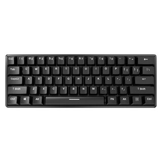 iQunix F60S 机械键盘 无线蓝牙键盘 办公键盘 CNC铝合金外壳61键Cherry轴RGB背光键盘 黑色 红轴
