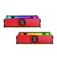 ADATA 威刚 XPG系列 龙耀 D80 DDR4 4133MHz RGB 台式机内存 红色 16GB 8GBx2