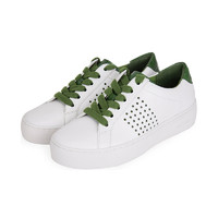 Michael Kors/迈克·科尔斯女士牛皮时尚运动鞋43T8POFS1L白色绿色054