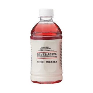 MUJI 无印良品 樱桃蔓越莓复合果蔬汁饮料 350ml