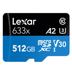 Lexar 雷克沙 633x MicroSDXC UHS-I U3 A2 TF存储卡 512GB + TF读卡器