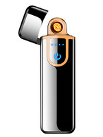 三桥男士打火机充电个性创意超薄USB双面电子点烟器diy刻字送男友