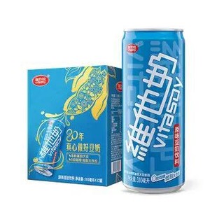 维他奶 原味豆奶植物蛋白饮料310ml*12罐 苗条营养早餐奶 苗条装送礼礼盒 *4件