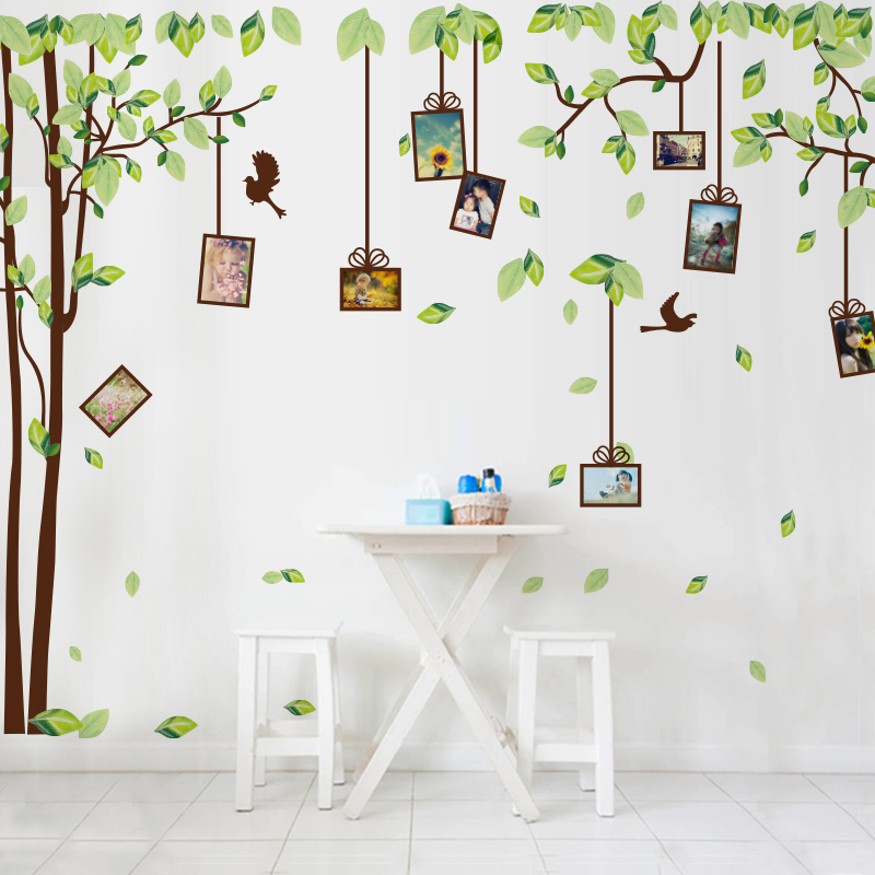可移除大树照片墙客厅公司背景墙贴纸创意装饰品墙纸自粘温馨贴画