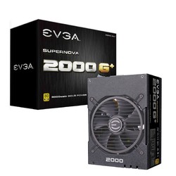 EVGA 额定2000W G+电脑电源(80PLUS金牌/全模组/10年质保/FDB轴承风扇/全日系电容/台式主机电源)