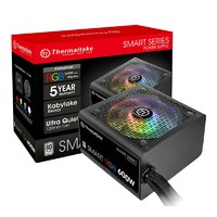 Thermaltake 曜越 SMART RGB 600 白牌（80%）非模组ATX电源 600W