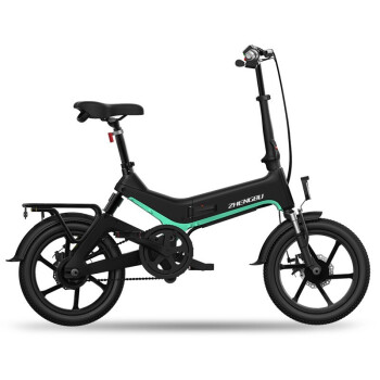 正步（ZB）s9镁合金折叠电动自行车城市代步青春助力成人电瓶车 黑绿