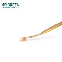 MR.GREEN进口不锈钢挖耳勺弹性三连家用挖掏耳采耳工具成人扣耳勺单个礼盒装 Mr-2160