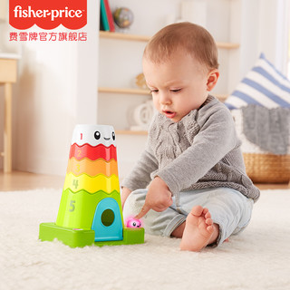 Fisher-Price 宝宝层层叠儿童摇铃圈不倒翁式彩虹圈叠叠乐益智玩具N8248