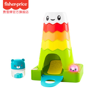 Fisher-Price 宝宝层层叠儿童摇铃圈不倒翁式彩虹圈叠叠乐益智玩具N8248