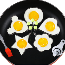 JIASONGNIER 嘉松尼尔 厨房加厚不锈钢创意煎蛋模具 5件套