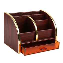 M&G 晨光 ABT98463 大号多功能木质桌面抽屉收纳柜 *3件 +凑单品