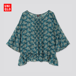 女装 Ut Anna Sui雪纺上衣 七分袖 优衣库uniqlo多少钱 什么值得买