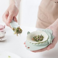 创意小麦秸秆包饺子器馅料勺套装可挂式厨房家用包饺子模具