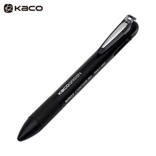 KACO 悦写3+1多功能按动中性笔 商务办公4色笔(黑红蓝铅笔)笔类 3+1多功能笔（经典黑）