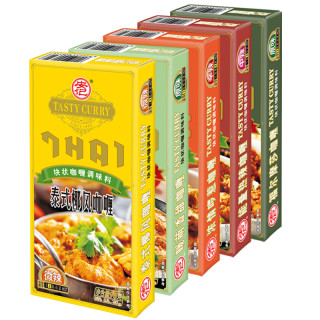 安记咖喱块泰式组合90g5盒