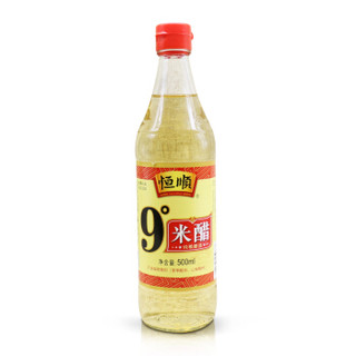 恒顺9°米醋500ml*2九度白醋食用凉拌纯粮泡醋蛋泡豆花生 500ml*2