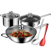 双立人 锅具套装 5件（炒锅＋煎锅＋汤锅＋硅胶铲＋锅铲）