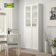 IKEA 宜家 毕利 带板玻璃门书柜 白色