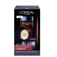 L'Oréal Paris 巴黎欧莱雅 透明质酸 日夜面部护理礼品套装 Revitalift Laser x3 抗皱面霜